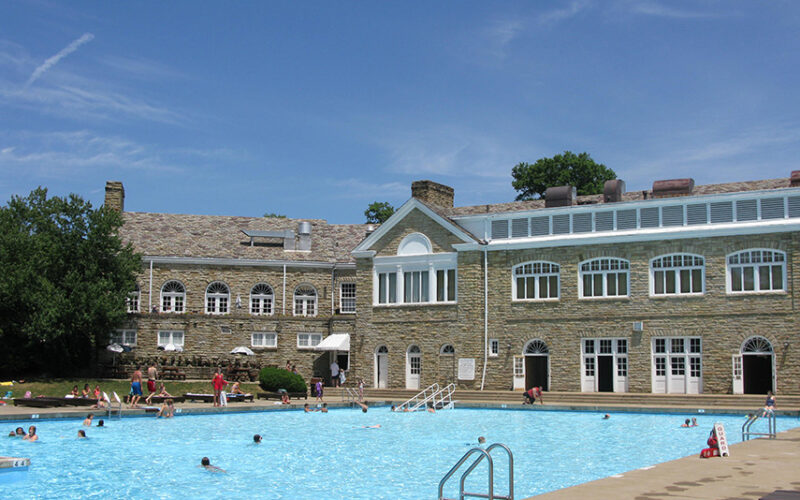 View of the pool at Crispin Center